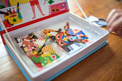 Janod - Magnetic puzzle. Costumes Boy Magnetibook collection 2018