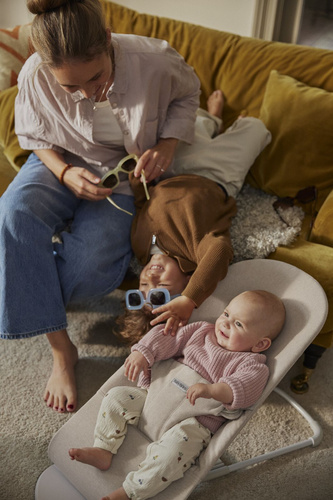 BABYBJÖRN - Bouncer BLISS Woven - Mélange, Light Beige