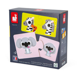 Janod - Pierwsze puzzle do pary Przeciwieństwa 24 elementy 2+