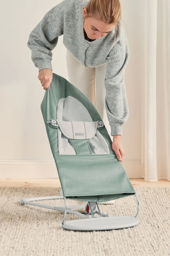 BABYBJÖRN - Fabric Seat for Baby Bouncer Balance Balance Soft, Light Sage/Grey, Woven/Jersey