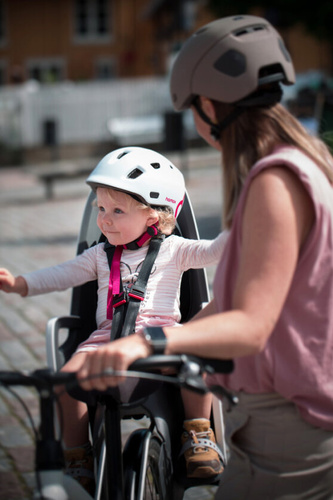 Hamax - Caress w/lockable bracket (frame mounted) - White/mint