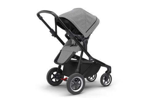 Thule Sleek + Bassinet + Main Seat - Grey Melange on Black