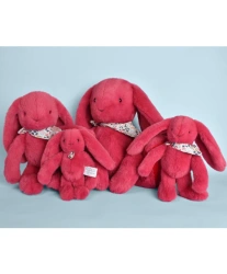 DOUDOU – Lapin Fleurette plush rabbit by Doudou et Compagnie, 35 cm, fuchsia