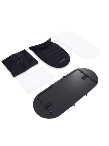 Peach 7 2nd Carrycot Fabric, Black