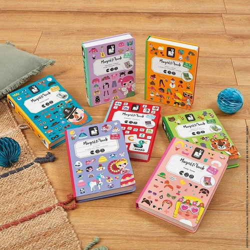 Janod - Magnetic puzzle Funny faces Girl Magnetibook collection 2018