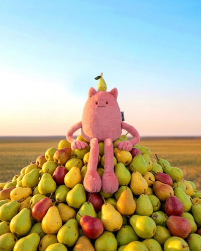 DOUDOU - MIAM! Britney Pear, 60 cm, pink pear