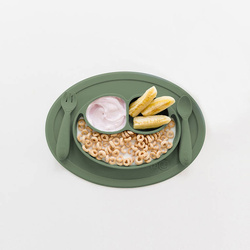 EZPZ - Silicone small plate with washer 2in1 Minimata, olive