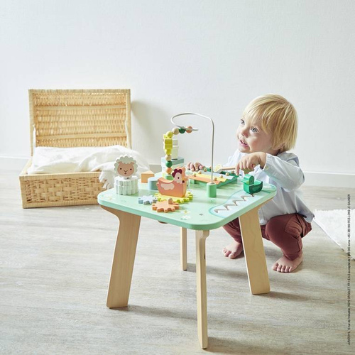 Janod - Multifunctional wooden educational table Meadow 12 m +