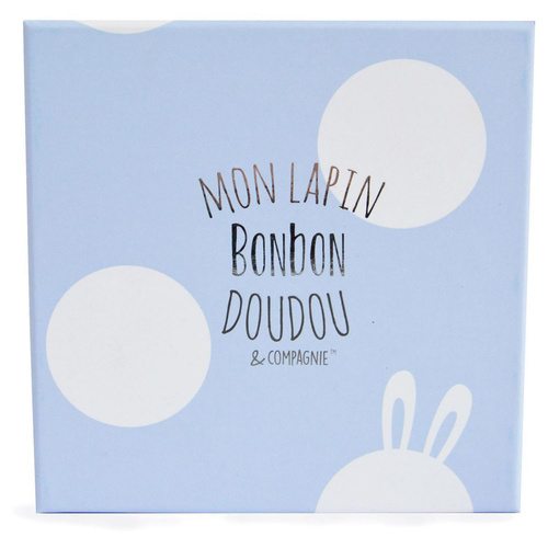 DOUDOU - Bonbon plush rabbit Doudou et Compagnie, 16 cm, blue