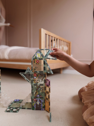 CLEVERCLIXX - magnetic blocks Magic Forest Pack Pastel - 65 pcs.