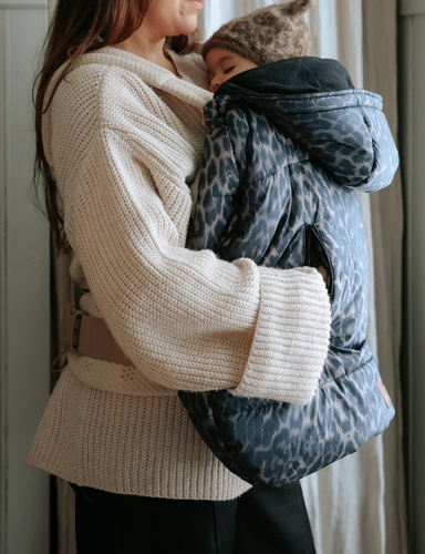 ELODIE DETAILS - winter hat, Furry Knit Beanie, Le Leopard, 6-12 months