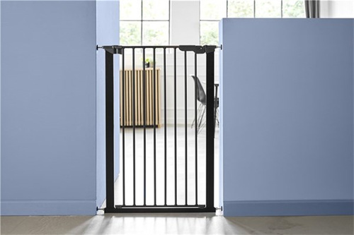 DogSpace - Bonnie Extra Tall Pressure Fitted Dog Gate, Black(73.5-79.6cm)