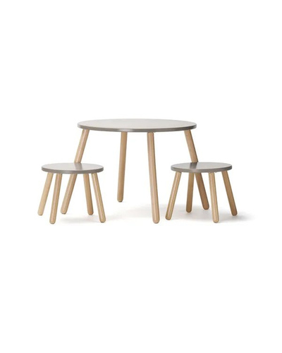 Kid's Concept - Stool and table set -  light brown 