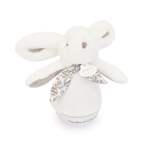 DOUDOU - musical night light Lapin Doudou Culbuto, Doudou et Compagnie, 16 cm, white