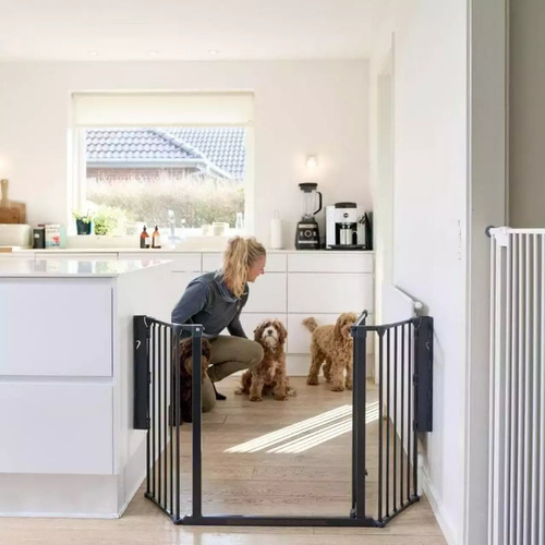 DogSpace - Max M Multi Expandable Dog Gate, Black (90-146cm)