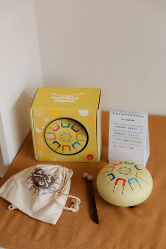 TAMBÚ - Baby Tambú 6" tongue drum, 8 tones, yellow mellow