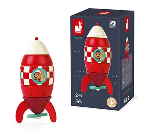 Janod - Wooden magnetic rocket