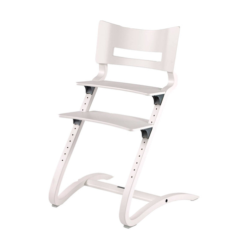 LEANDER - CLASSIC ™ high chair, white + safety bar, tray, Dark Blue pillow - SET