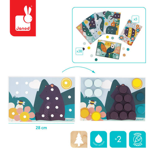 Janod - The first wooden mosaic 2+ puzzle