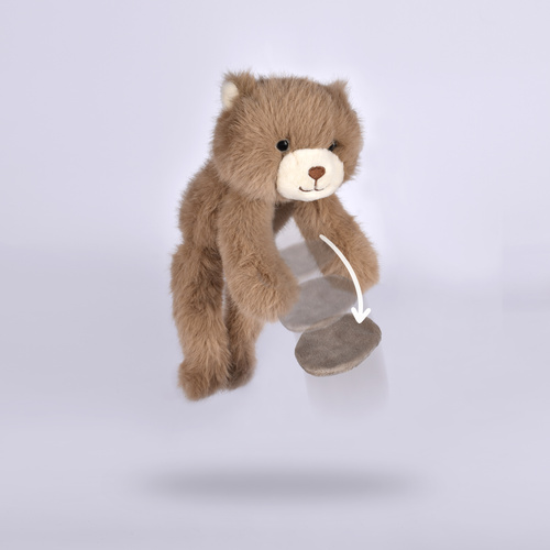 DOUDOU - magnetic plush Podcoll Bear, Histoire d'Ours, 30 cm, brown