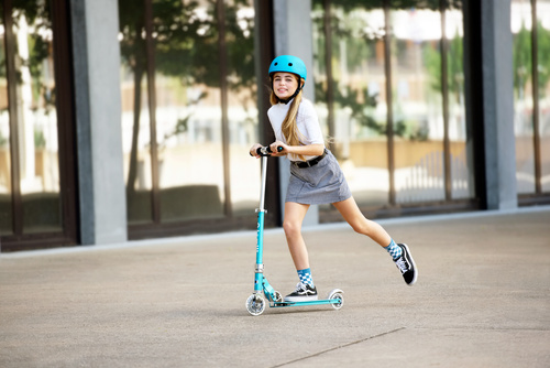 MICRO - two-wheeled scooter for children from 5 years Sprite LED, ocean blue