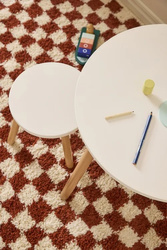 Kid's Concept - Stool and table set -  white
