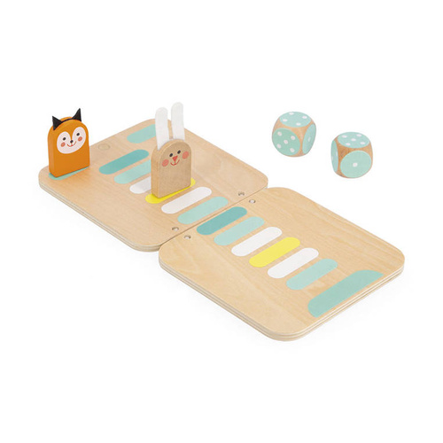 Janod - Wooden roll up with a bell Bird Tropic 10m +