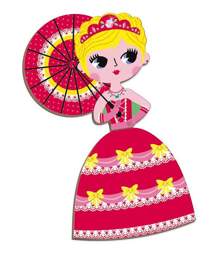 Janod - Magnetic Puzzle Princess Magnetibook collection 2018