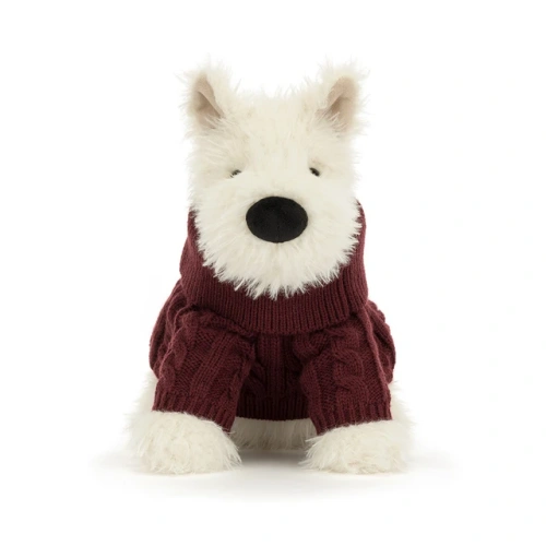 Jellycat - Munro Scottie Dog 'Winter Jumper' 25 cm