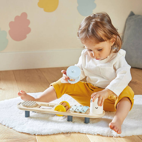 Janod - Wooden musical mini table Earthworm Sweet Cocoon 12 m +