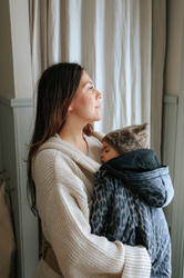 ELODIE DETAILS - winter hat, Furry Knit Beanie, Le Leopard, 2-3yr