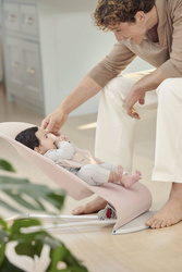 BABYBJORN - Bouncer Bliss - Light grey frame, 3D Jersey, Light pink