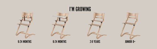 LEANDER - CLASSIC ™ high chair, white + safety bar, tray, Dark Blue pillow - SET