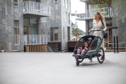 Hamax - Bike trailer for kids COCOON ONE - Green/black