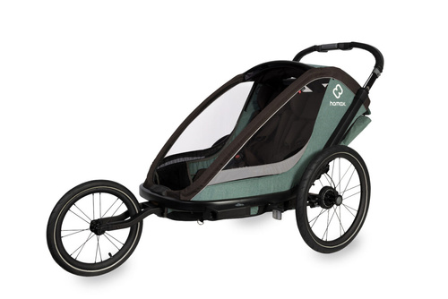 Hamax - Bike trailer for kids COCOON , double - Green/black