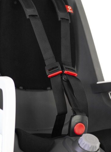 Hamax - Caress w/carrier adapter (rack mounted) - Dark Grey/red