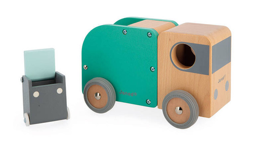 Janod - Wooden garbage truck Bolid 2+