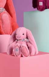 DOUDOU – Lapin Fleurette plush rabbit by Doudou et Compagnie, 25 cm, grenadine pink