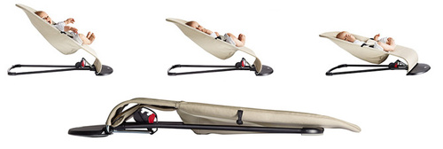 BABYBJÖRN - Bouncer Balance Soft Woven/Jersey Tri Fabric, Light Beige + Toy Googly Eyes