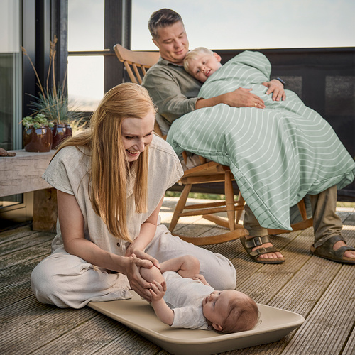 Leander - Baby bedding, 70x100 cm, Woodland, Organic Cotton, Sage green
