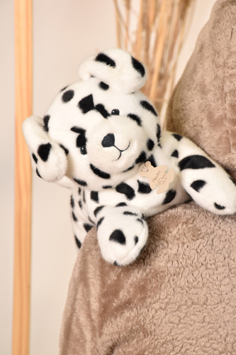 DOUDOU – Les P'tits Relax weighted plush dalmatian dog, Histoire d'Ours, 30 cm, white