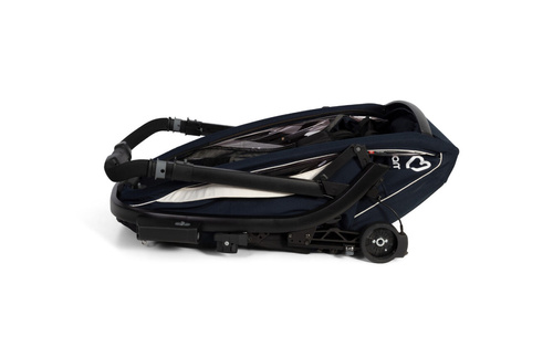 Hamax - Bike trailer for kids BREEZE + Jogger wheel, double- Navy/cream