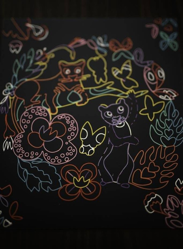 Janod - Creative set for scratching Animals of the world 5+