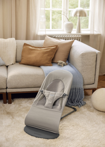 BABYBJÖRN - Bouncer BLISS Woven/Jersey Tri Fabric, Sand Grey