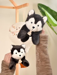 DOUDOU – Les P'tits Relax weighted plush wolf, Histoire d'Ours, 30 cm, grey