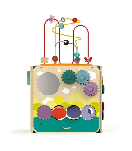 Janod - Multifunctional educational cube with a large loop