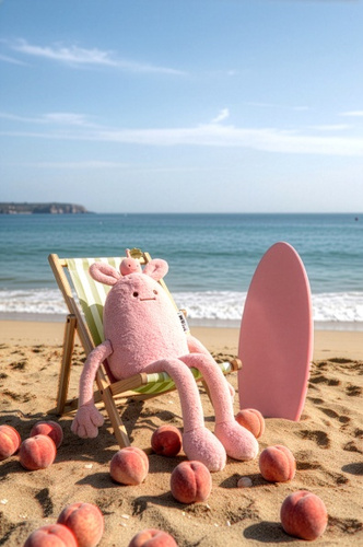 DOUDOU - MIAM! Taylor Peach, 60 cm, pink peach