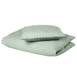 Leander Junior bedding, 100x140 cm, Woodland, Organic Cotton, Sage green