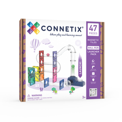 CONNETIX – Magnetic Tiles Ball Run Launcher Pack - 47 pieces
