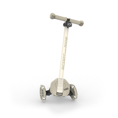 SCOOTANDRIDE - Highwaykick 3S - scooter with 2-in-1 control system and LED wheels, foldable 3+, ash